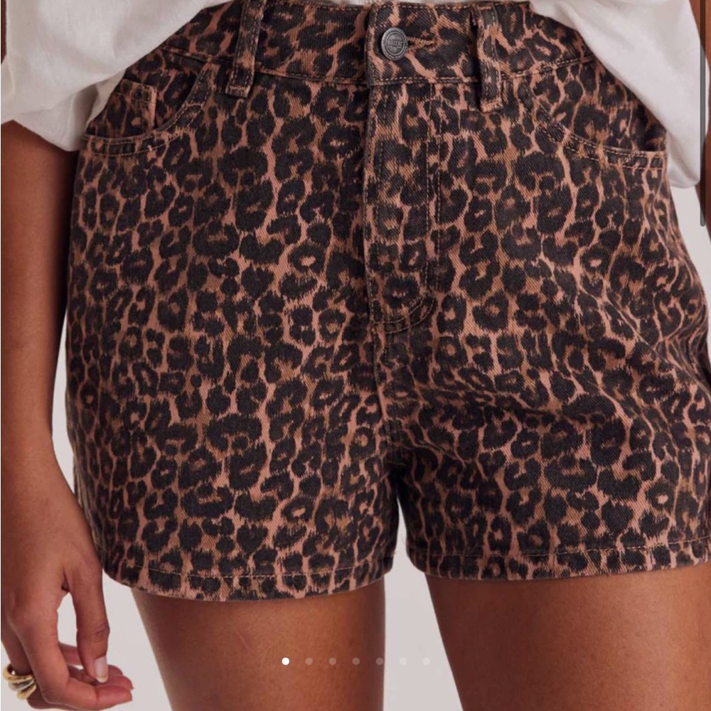 Leopard Print High Waist Shorts
